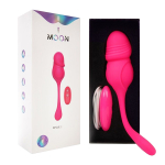 Розовое фаллическое виброяйцо 19,4см с пультом ДУ I-Moon MY-316-RCT