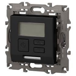 14-4111-05 ЭРА Терморегулятор универс. 230В-Imax16А, IP20, Эра Elegance, антрацит