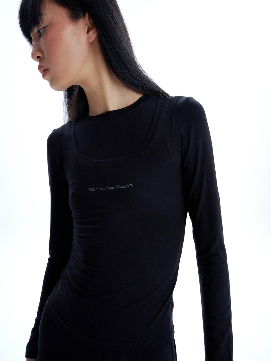 Майка "(dis)balance" черная