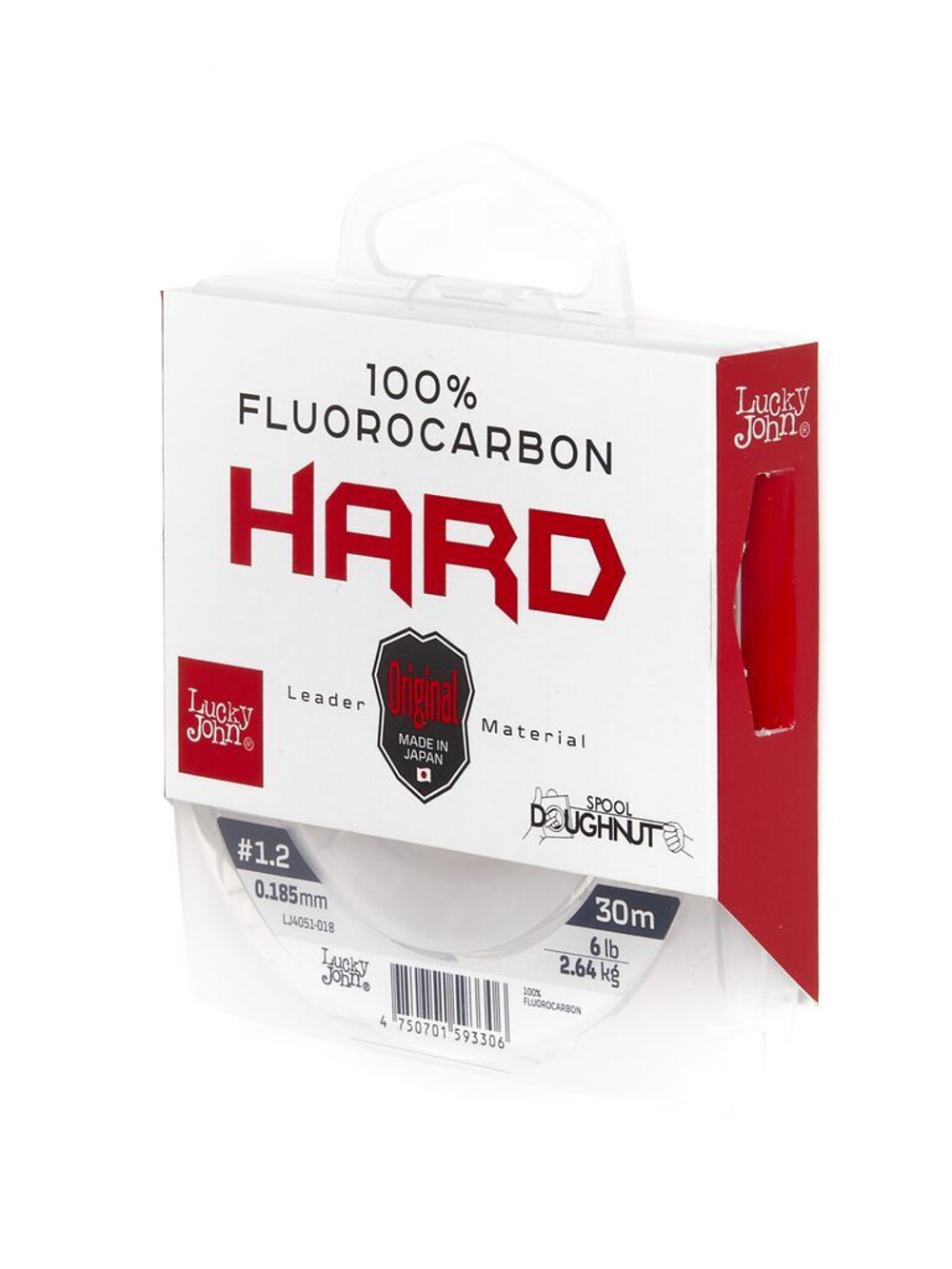 Леска LUCKY JOHN Fluorocarbon Hard 30 м – 0,185 мм