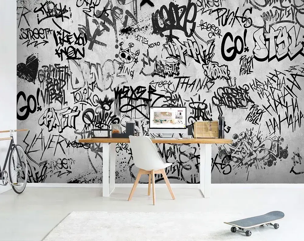Фотообои Vimala "Граффити" 400Х270, обои виниловые, обои в гостиную, спальню