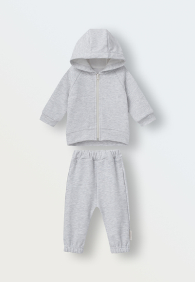 Костюм из футера петля (экрю меланж)