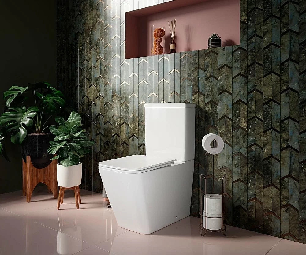 Унитаз напольный Ceramica Nova Cubic CN1803 безободковый, с бачком, с крышкой микролифт