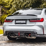 Карбоновый диффузор заднего бампера со стоп-сигналом для BMW M3 G80/G81 2020+ / M4 G82/G83 2021+ БМВ