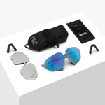 Спортивные очки c диоптриями Scicon Aerojet Titanium Sunglasses Crystal Gloss Multi Mirror Blue + Rain Clear Lenses