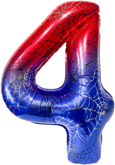 Цифра 4 "Героическая тема" (40''/102 см) Красный/Синий