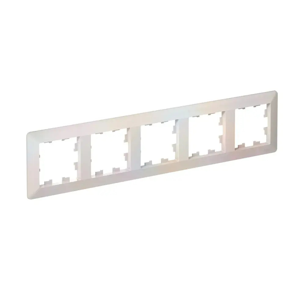 ATLASDESIGN AIR 5-постовая РАМКА, ЖЕМЧУГ/дымчатый белый