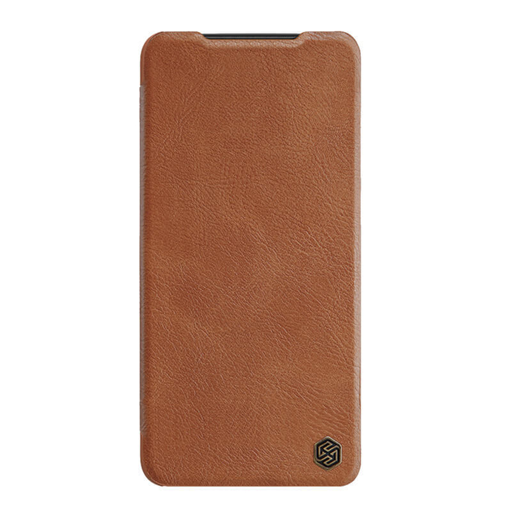 Кожаный чехол-книжка Nillkin Leather Qin Pro c защитой камеры для Xiaomi Poco F4