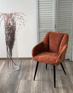 Стул REFLET 3018-09 терракотовый, шенилл / черный каркас, ®DISAUR