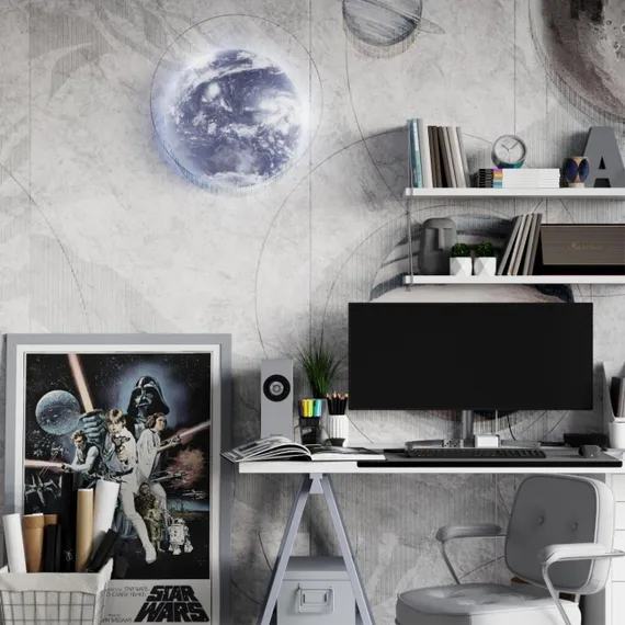 3085/DL PALE SN 118 Светильник пластик/белый/синий LED 48Вт 4000К D380 IP43 SPACE