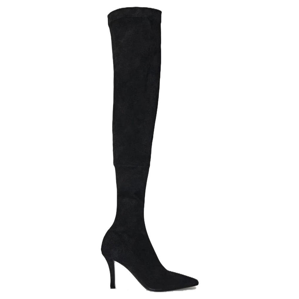 THE ROW Suede Over the knee Boots 8.4cm Women"s Black