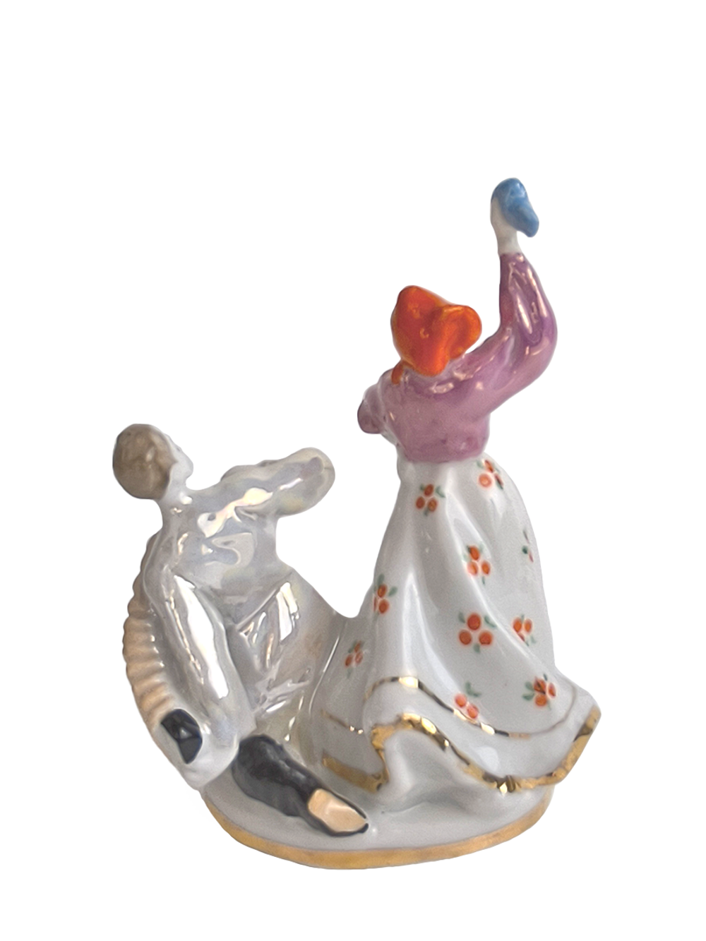 Фарфоровая статуэтка "Гармонист и плясунья" Дулево