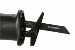 Пила сабельная аккумуляторная GREENWORKS GD24RS 24В,мак.гл.пропила-220мм,б/щ,без АКБ и ЗУ (1200407)