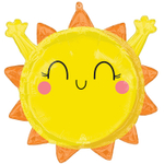 Шар Фольгированный Солнце приветливое (Желтый)