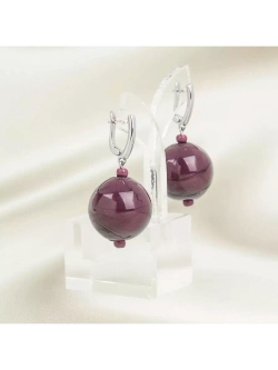 Серьги подвески шары бижутерия из муранского стекла