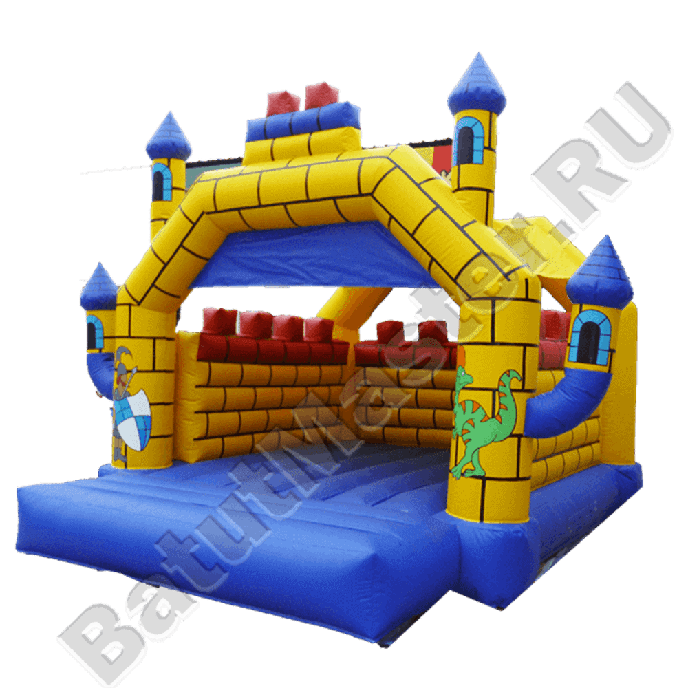 Коммерческий надувной батут "Крепость 2" с крышей