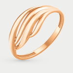 Кольцо женское из розового золота 585 пробы без вставок (арт. К10016710)