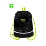 Мешок для обуви 1 отделение Berlingo "Digital style", 400*480мм, расширяющееся дно, светоотражающая лента, карман на молнии