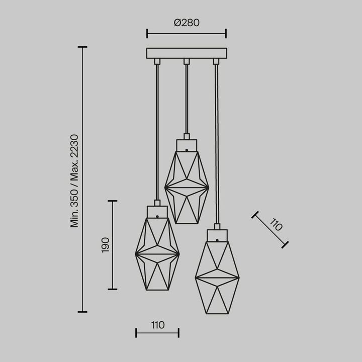 Подвесной светильник Maytoni Coctail time MOD325PL-03G