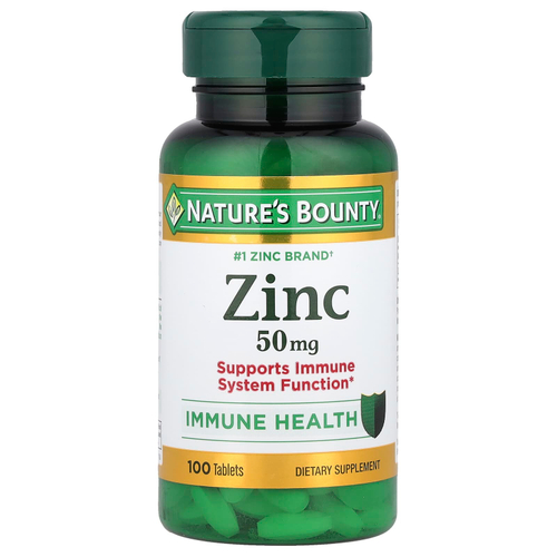 Nature's Bounty, цинк, 50 мг, 100 таблеток