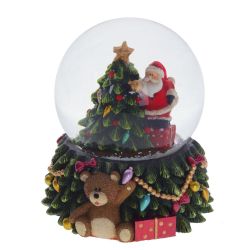 GAEM Фигурка декор в стекл шаре "Дед Мороз" (подсвет, 3хLR44), D 6.5 см, L7,5 W7,5 H8,5 см