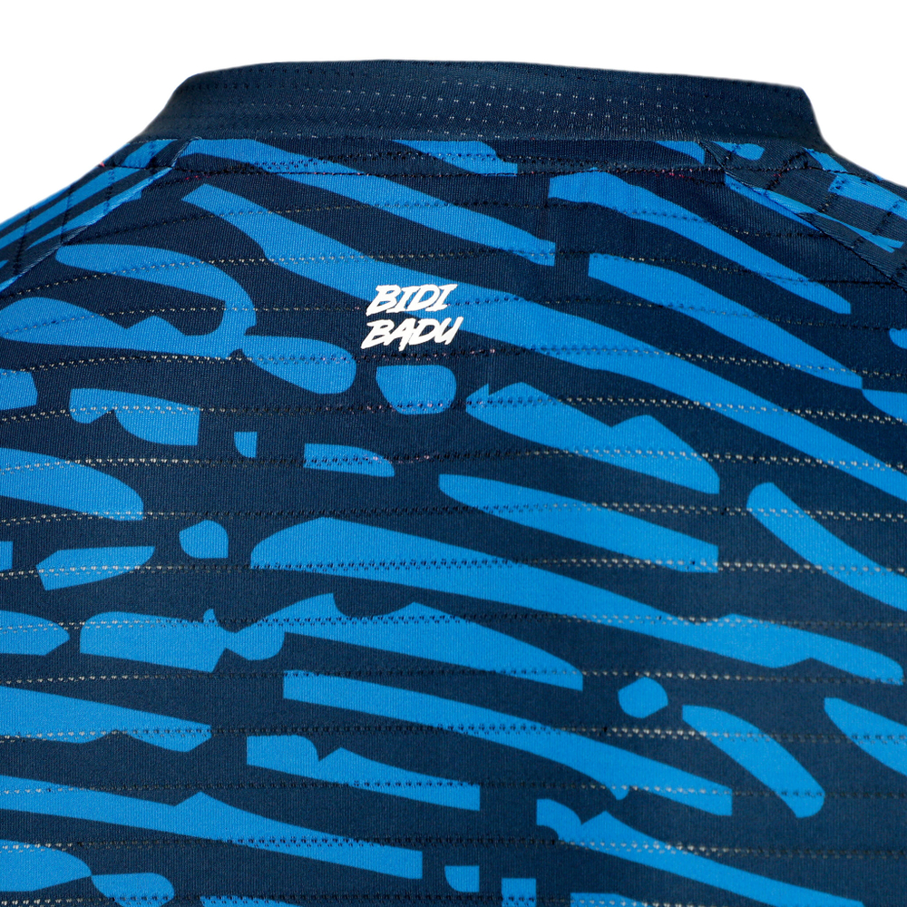 Мужское теннисное поло BIDI BADU Fingerprint Round Neck T-Shirt Men - Dark Blue, White