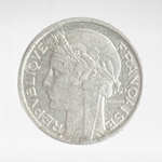 France, 50 Centimes 1945 - Light Type, Pierre-Alexandre Morlon B, VF