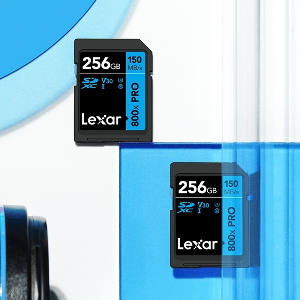 Карта памяти Lexar High-Performance 800x Blue PRO SDXC 256GB UHS-I U3 V30, R/W 150/45 МБ/с