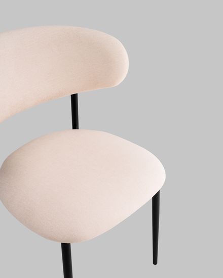 Стул Kirbi велюр молочный