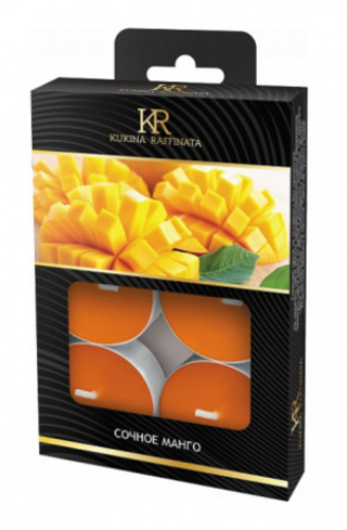 Свеча чайная ароматизированная 6шт/уп Сочное манго