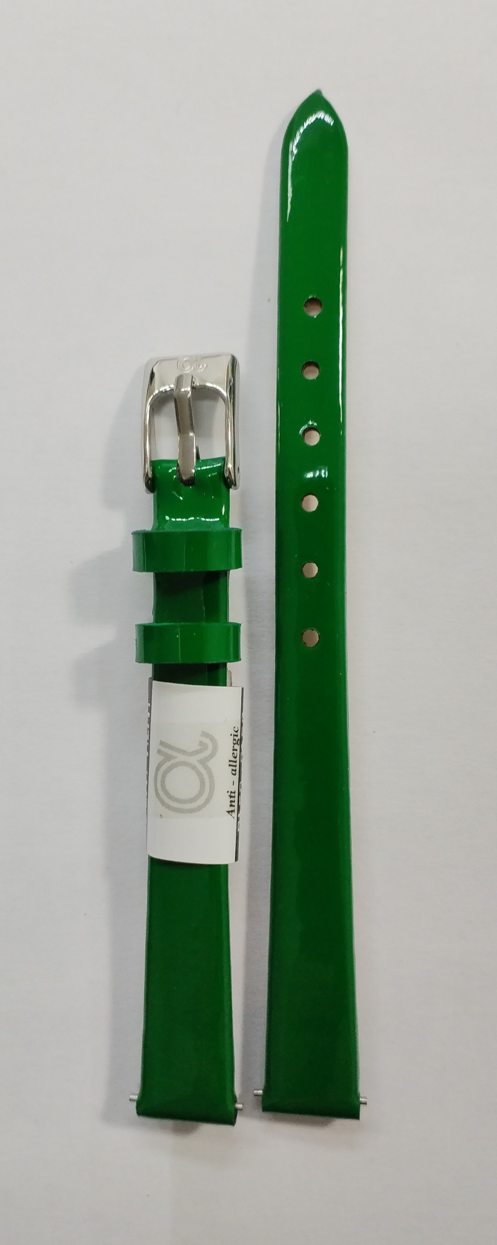 10мм. Ремень кожаный. Гладкий лаковый.