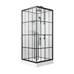 Душевая кабина Niagara Standart ST90/15QR/KL/BKT (90х90х225) низкий поддон(15см),черный,стекло прозрачное,3 места
