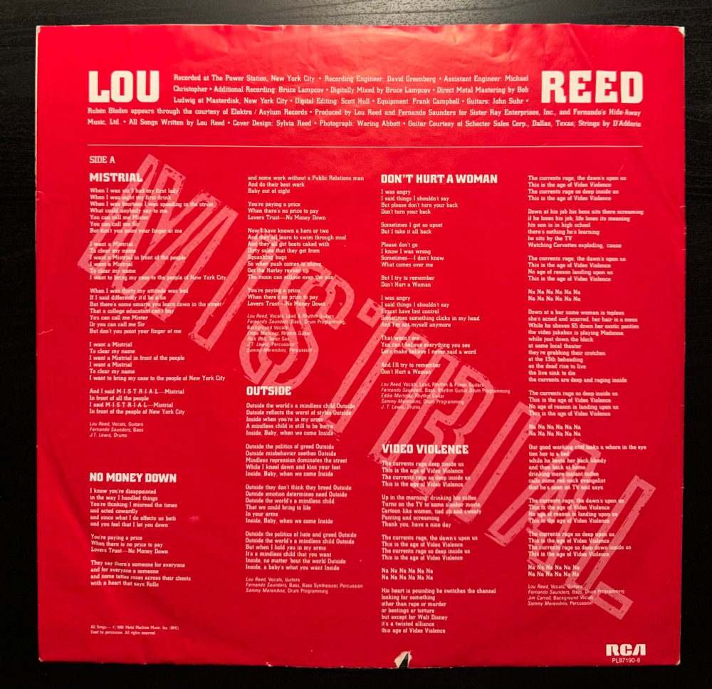 Lou Reed - Mistrial (Германия 1986г.)