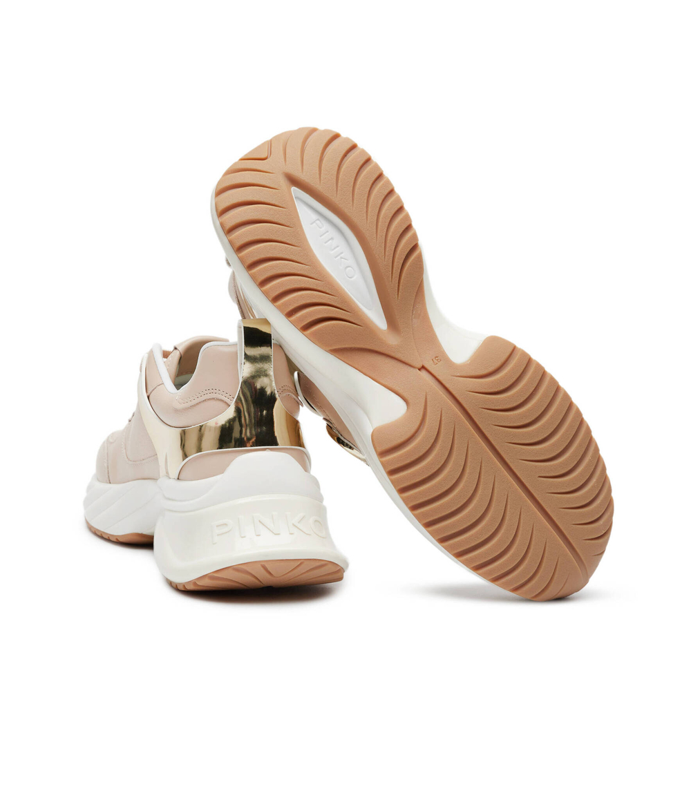 Кожаные кроссовки ariel Pinko - бежевый(SS0027 P025)