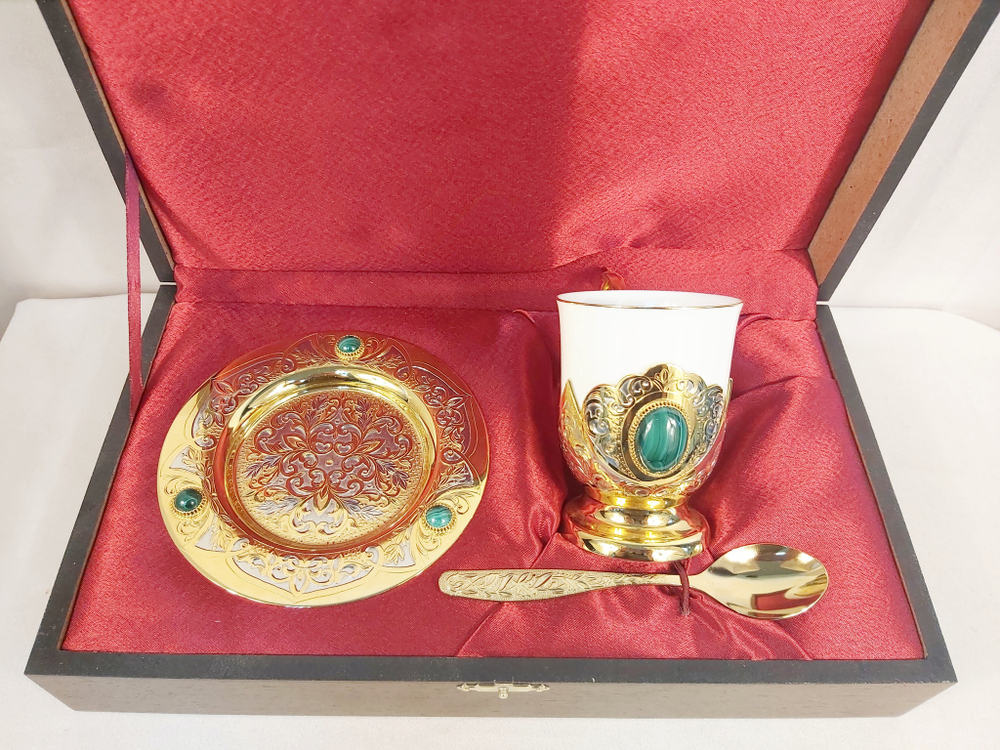 Кофейный набор "Роскошный малахит" - 6