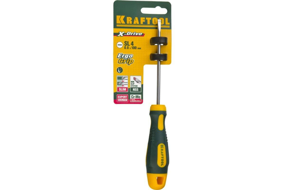 Отвертка KRAFTOOL Х-Drive SL 4х90 250071-4.0-090