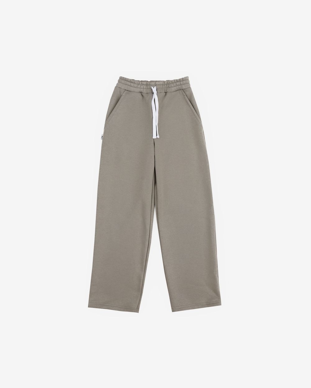 Брюки One Two Sharkskin широкие утепленные бежевые
