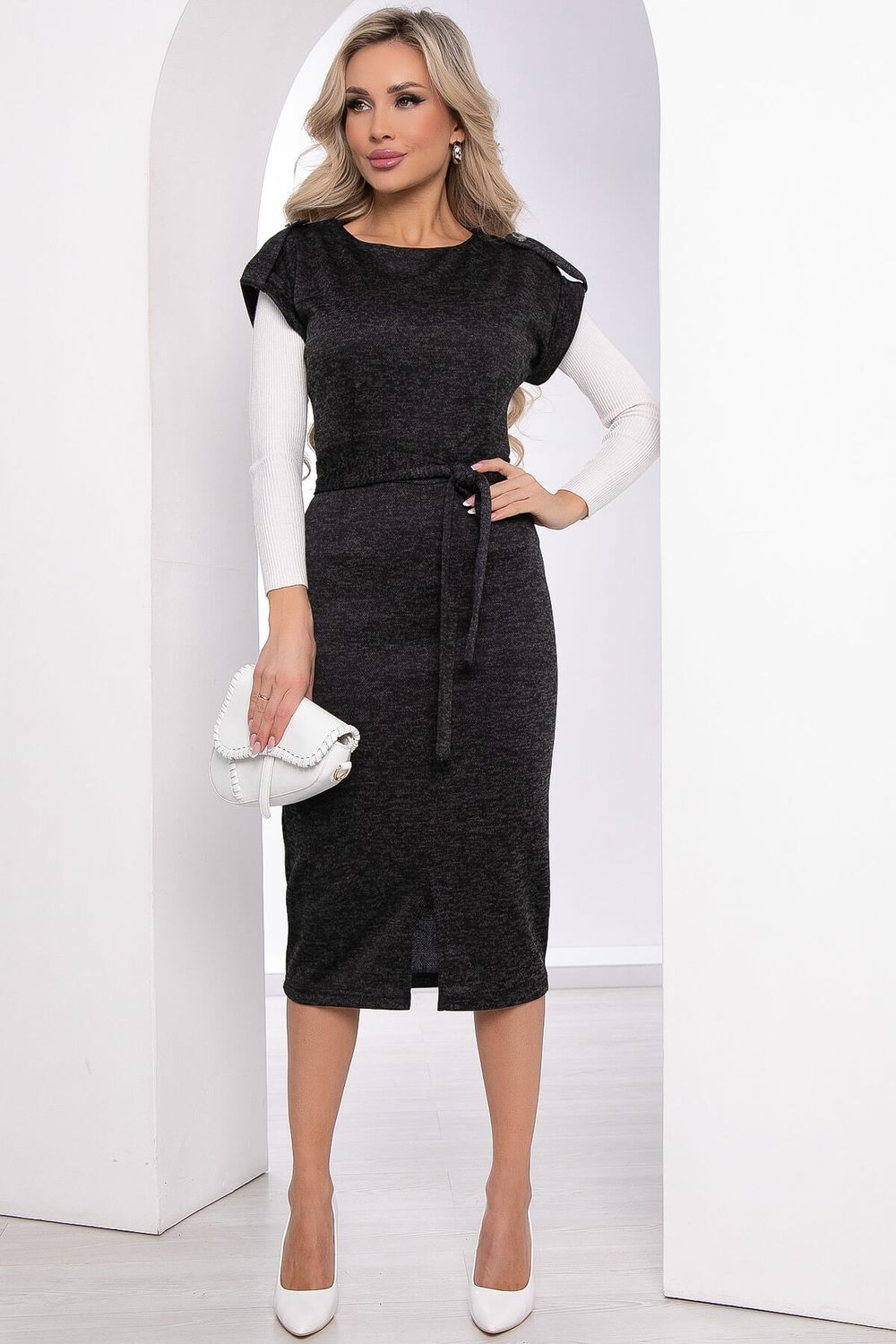 Платье "Путь к мечте" (черный меланж) П8458 LT Collection