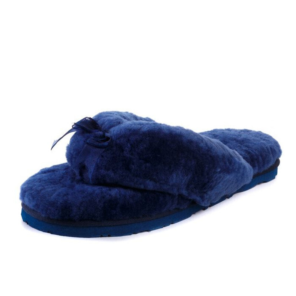 Ugg Fluff Flip Flop II — Navy blue