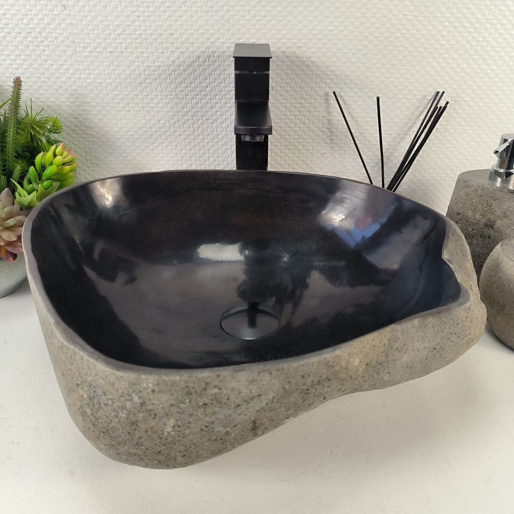 Раковина из речного камня RS-65428 46*39*15 0856
