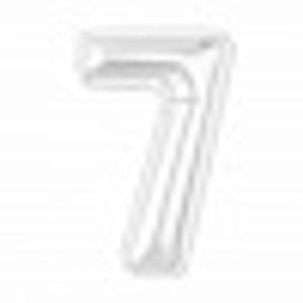 Agura Шар-цифра, фольга, Белый блеск Slim "Цифра 7", 102 см (БГ-60)