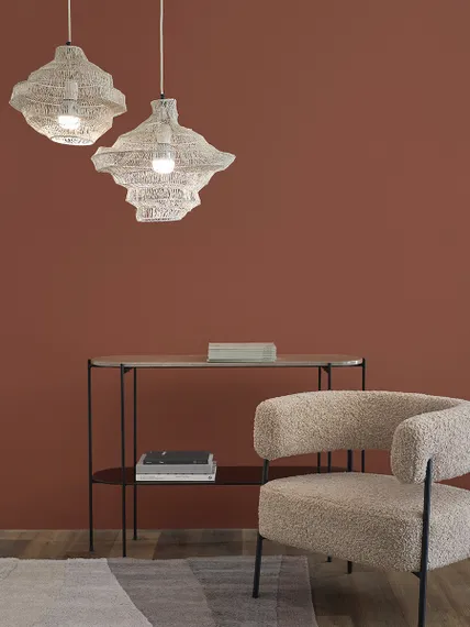 Светильник подвесной vinger, D34х35 см, бежевый