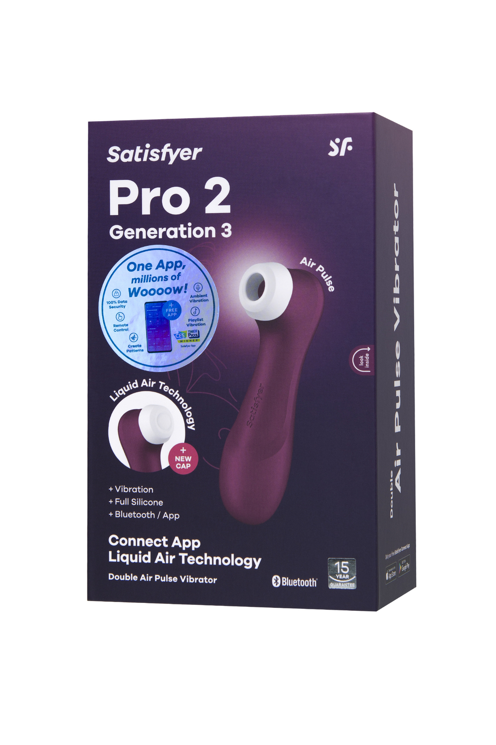 Вакуумный стимулятор клитора Satisfyer Pro 2 Gen 3 с приложением, красный