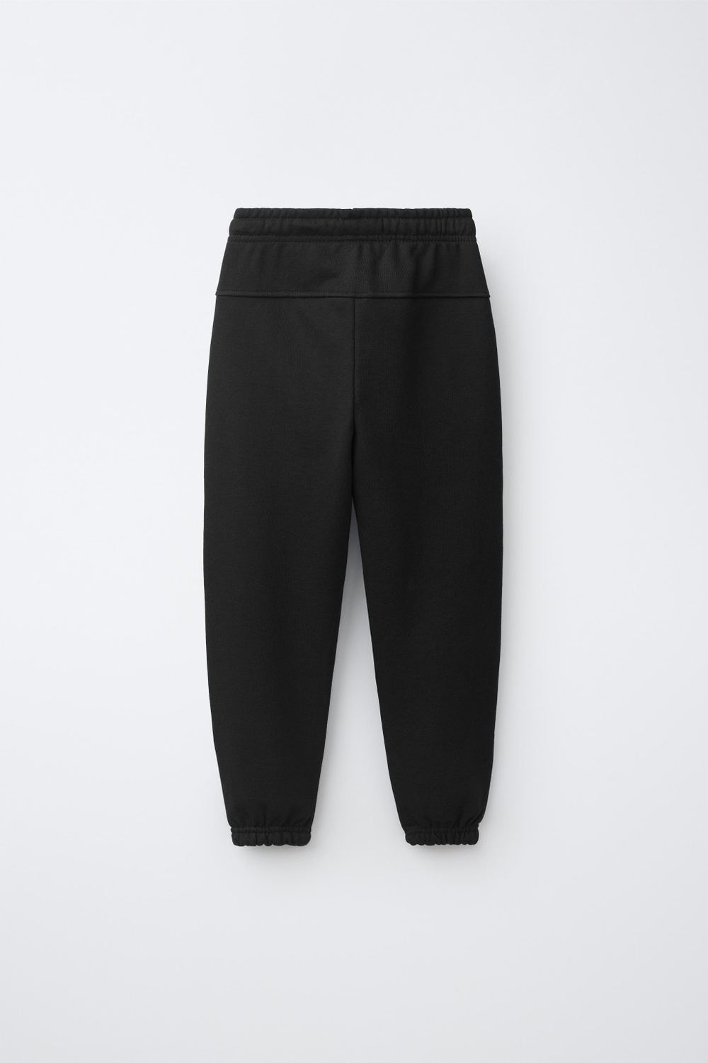 ZARA ОДНОТОННЫЕ БРЮКИ-ДЖОГГЕРЫ С НАШИВКОЙ, ЧЕРНЫЙ