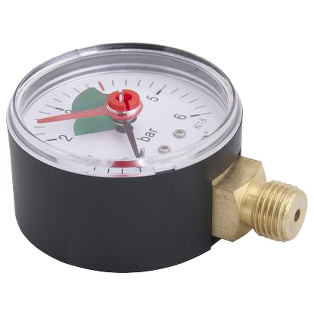 Манометр Gappo радиальный с указателем предела 1/4" x 6 бар