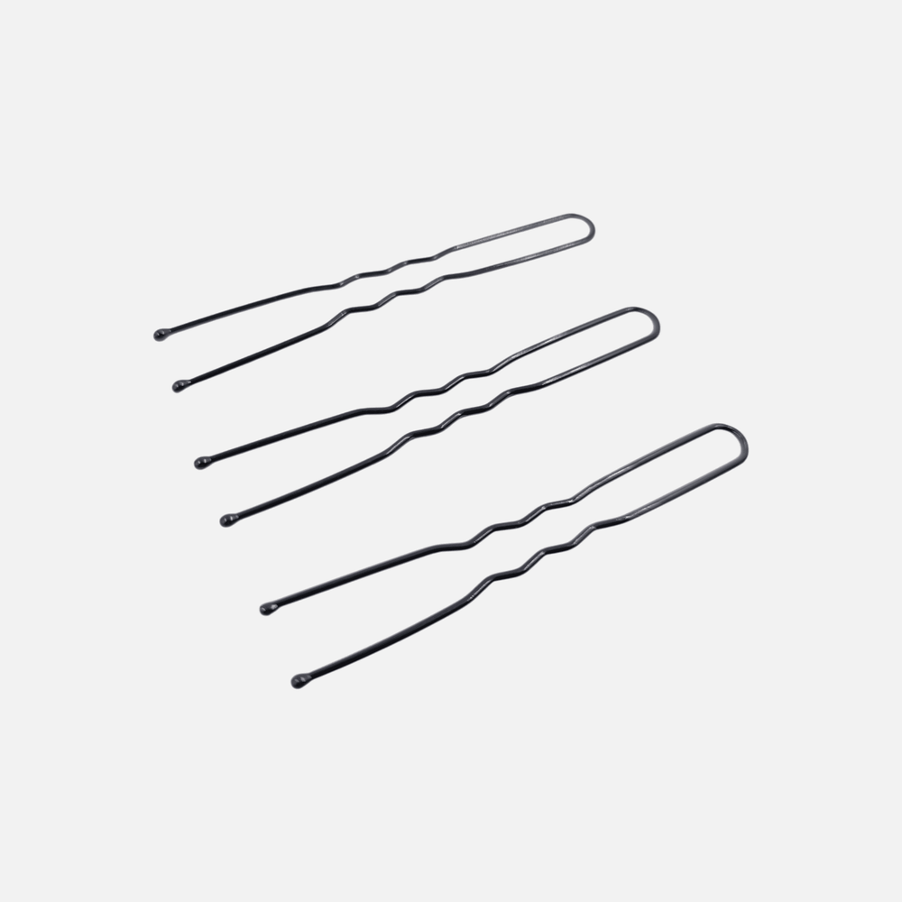 Шпильки волнистые черные IPARIKMAHER 60 мм 50 шт