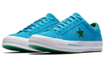 Converse One Star Pinstripe non-slip wear-resistant low-top canvas shoes for men and women with the same blue and green