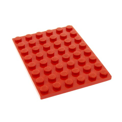 Lego Плитка 6X8 (красная) 303621