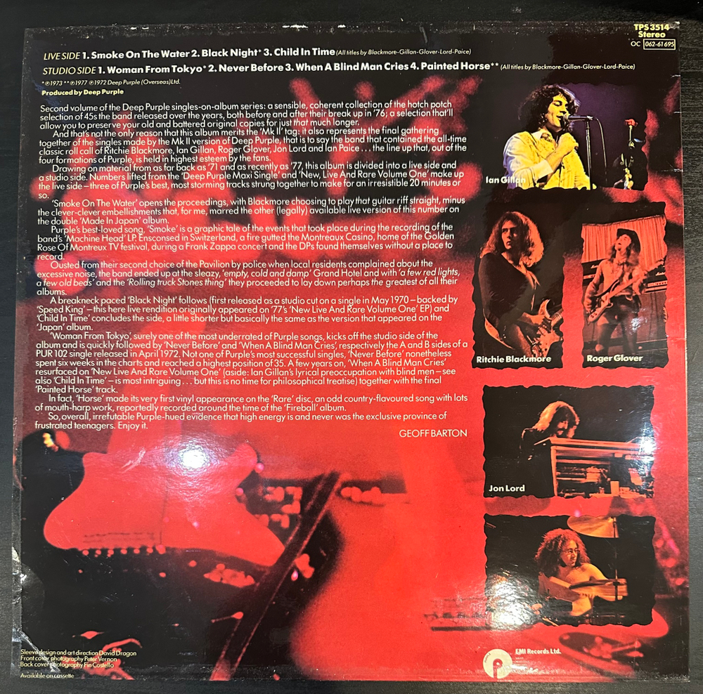 Deep Purple- The Mark II Purple Singles (Англия 1979г.) фиолетовый винил