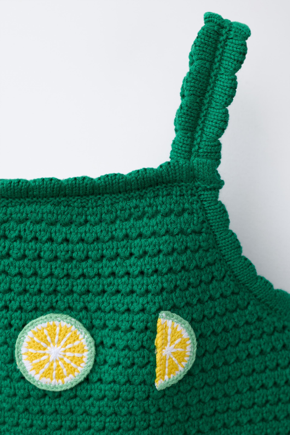 ZARA Х CASA LAWA ВЯЗАНЫЙ ТОП КРОШЕ, ЗЕЛЕНЫЙ